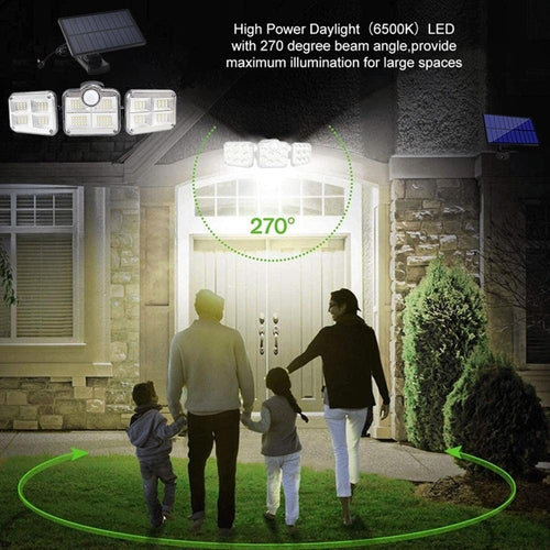 Solar Outdoor Light with Motion Sensor and 122 LEDs