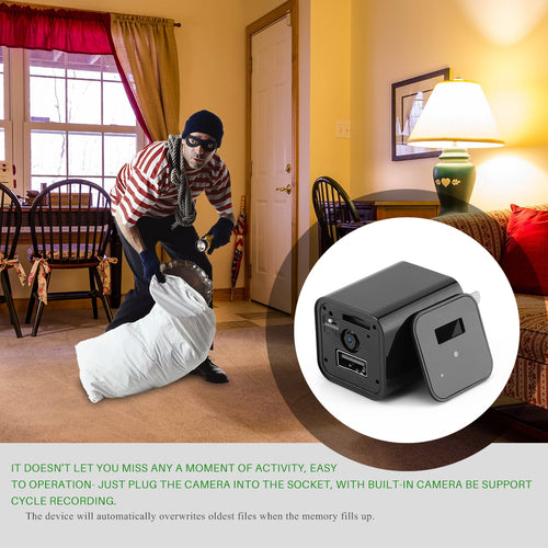 USB Charger with Built-in 1080p Camera